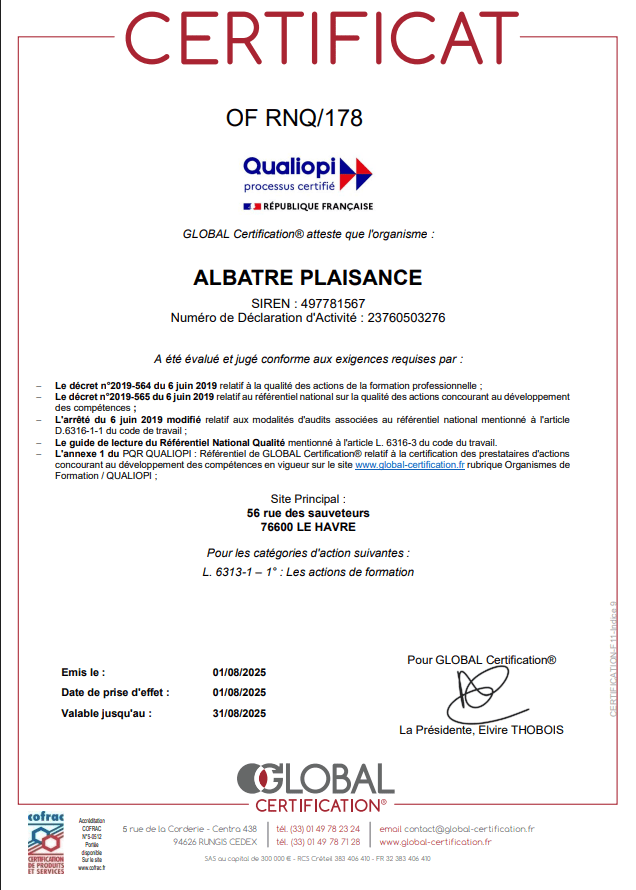 Certificat Qualiopi